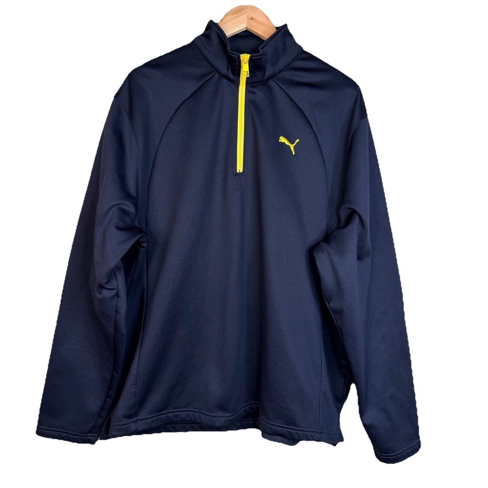 Puma 1/4 Zip Men's‎ Pullover Fleece Jacket Long Sleeve Polyester Size XL